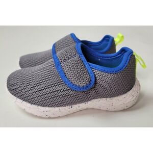 Carter's Lorena Kids Grey Blue Mesh Hook and Loop Sneakers Size 8M CF22B06H